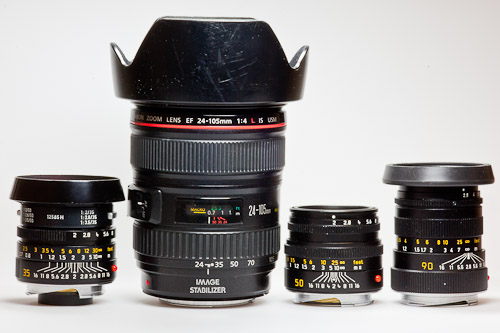 Canon and Leica lenses